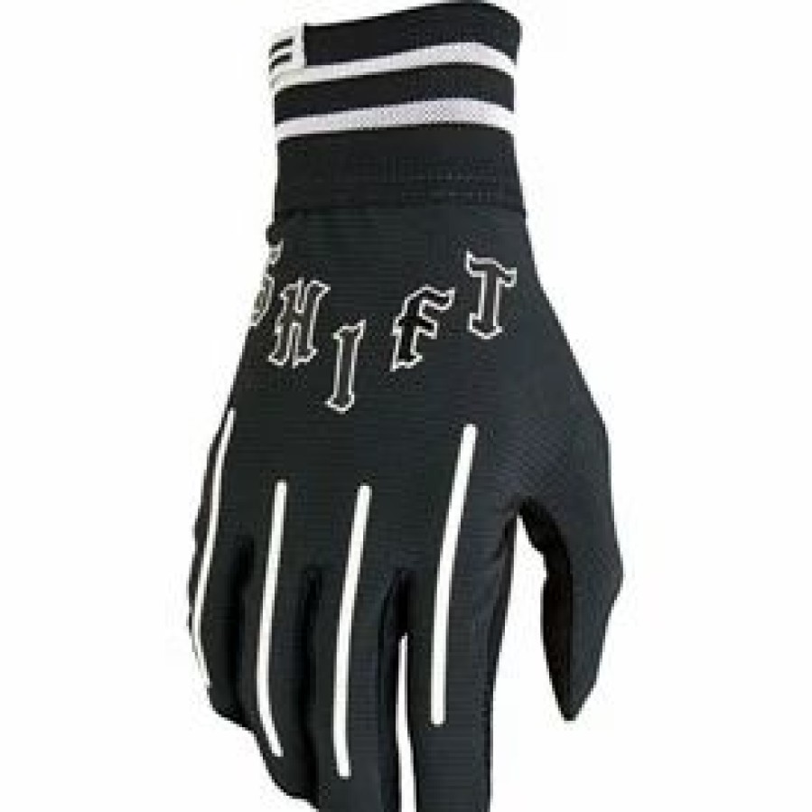 Gloves * | Shift Whit3 Label Flare Gloves Black/White (Closeout)