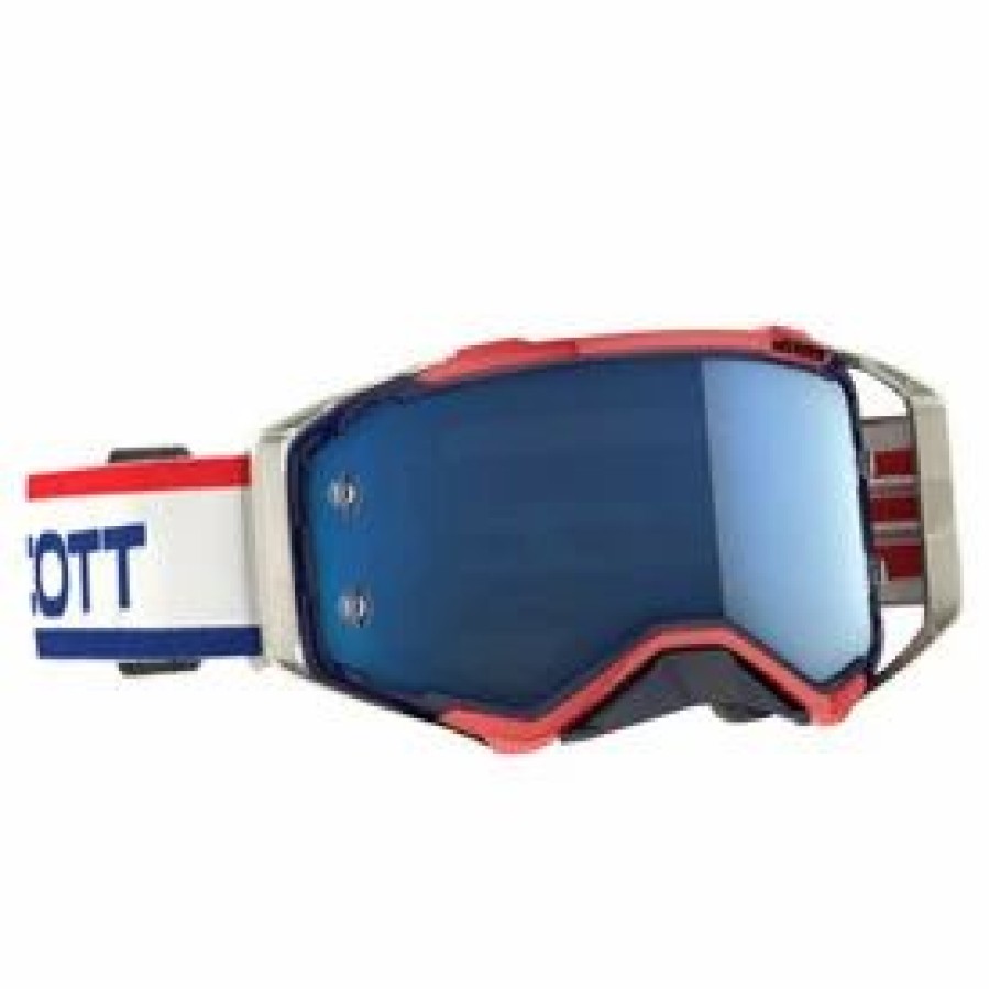 Goggles * | Scott Prospect Heritage Special Edition Goggle White/Blue Retro Frame