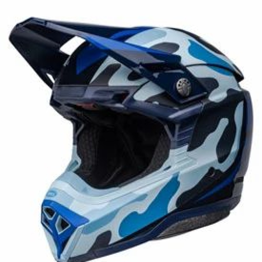 Helmets * | Bell Moto-10 Spherical Ferrandis Mechant Mips Helmet Matte/Gloss Dark Blue/Light Blue