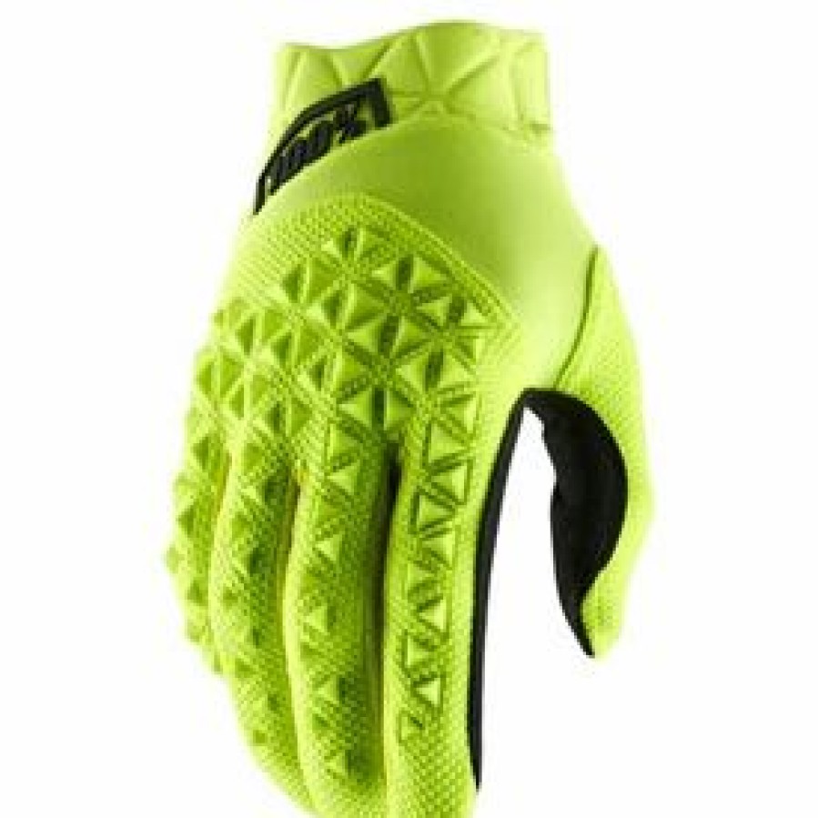 Gloves * | 100 100% Youth Airmatic Gloves Fluo Yellow/Black (Closeout)