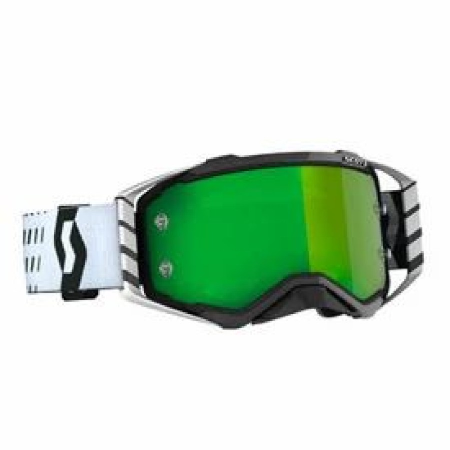 Goggles * | Scott Prospect Goggle Black-White Frame/Green Chrome Lens