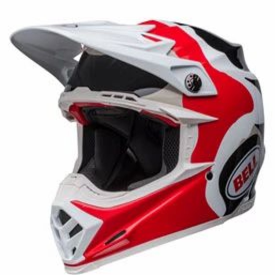 Helmets * | Bell Moto-9S Flex Hc Reef Helmet Matte White/Red