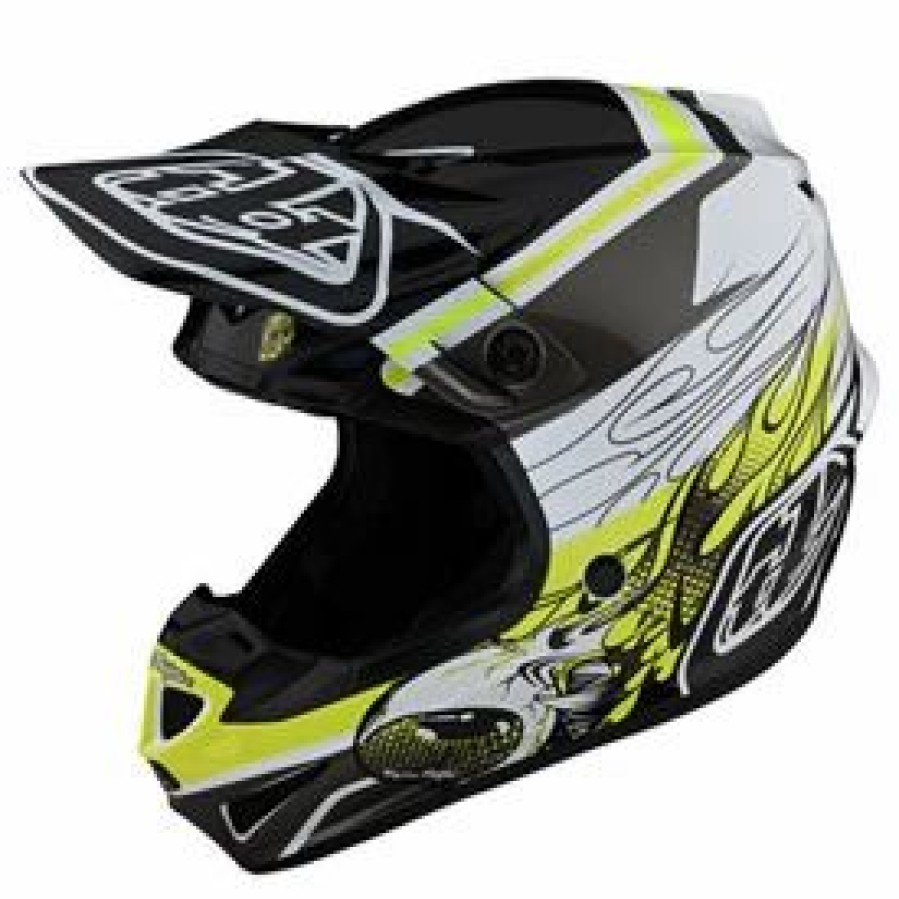 Helmets * | Troy-Lee Troy Lee Youth Se4 Skooly Mips Helmet Large /Yellow