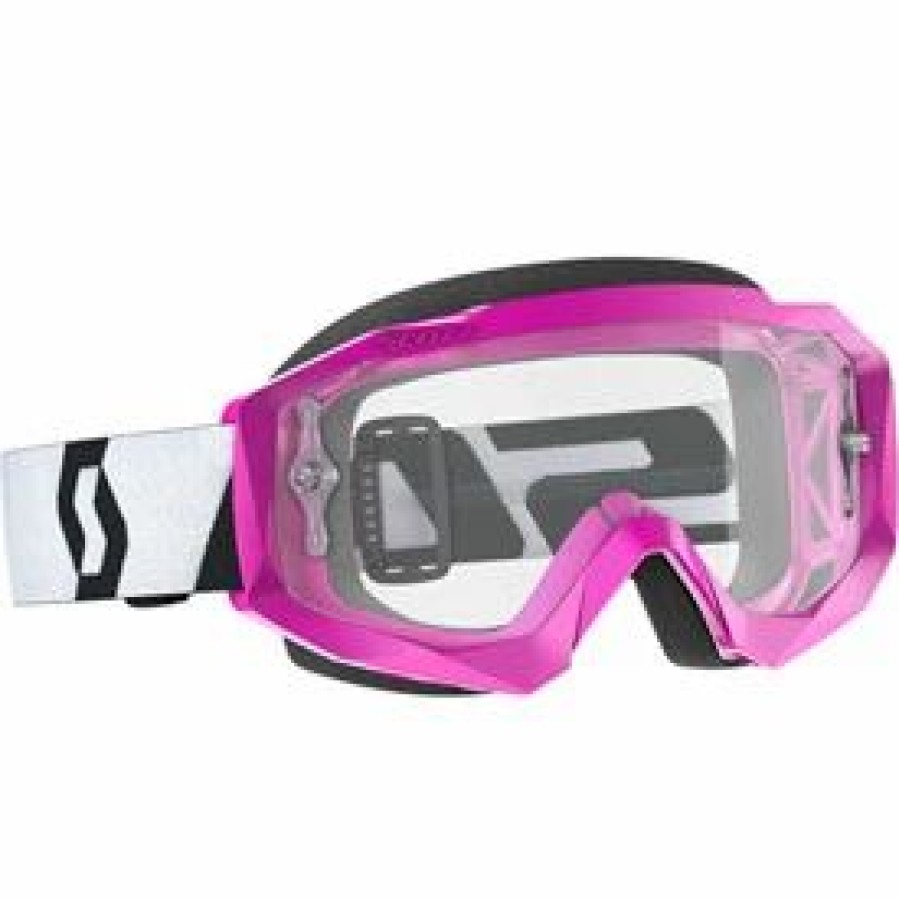 Goggles * | Scott Hustle X Goggle Pink-Black Frame/Clear Lens Pink-Black Frame/Clear Lens (Closeout)