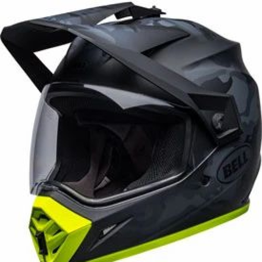 Helmets * | Bell Mx-9 Adventure Stealth Camo Mips Helmet Small Matte Black/Hi-Viz