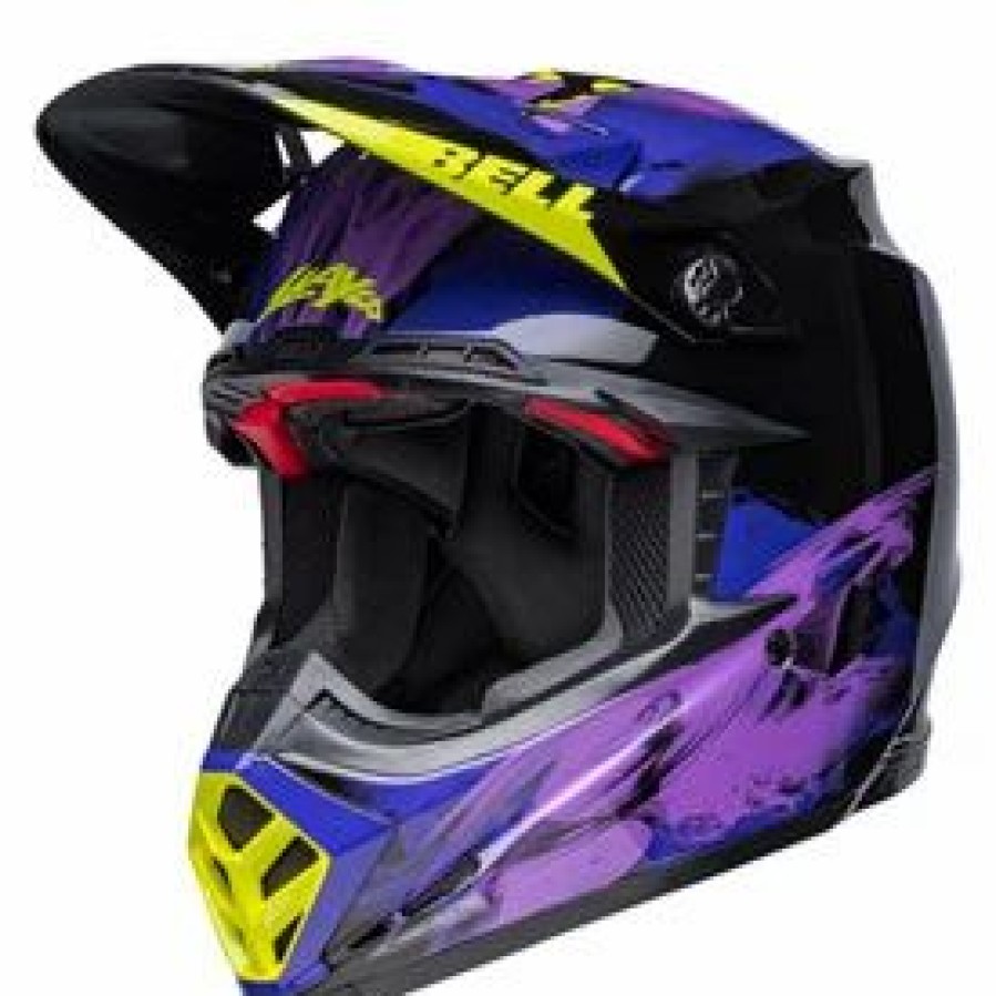 Helmets * | Bell Moto-9S Flex Slayco Helmet Black/Purple (Closeout)