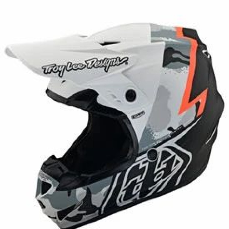 Helmets * | Troy-Lee Troy Lee Youth Gp Volt Camo Helmet White