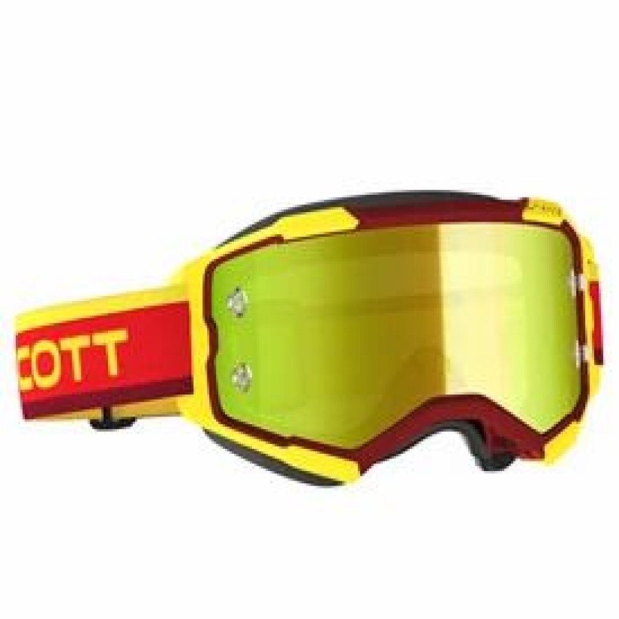 Goggles * | Scott Fury Heritage Edition Goggle Red/Yellow Retro Frame