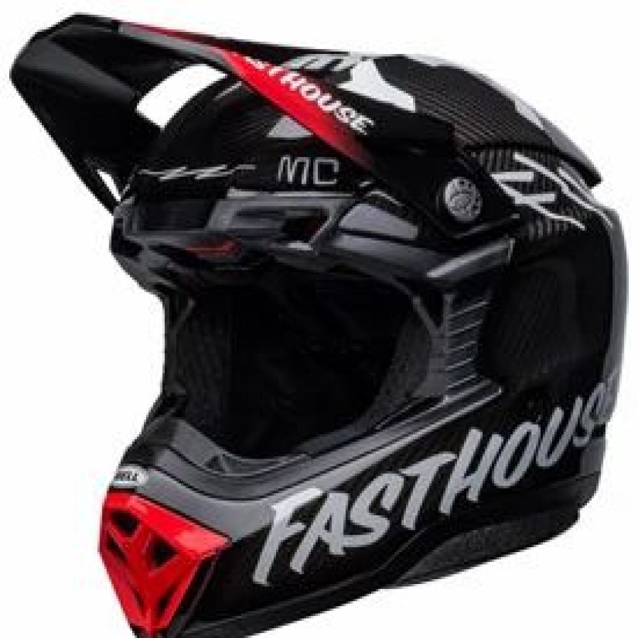 Helmets * | Bell Moto-10 Spherical Fasthouse Privateer Mips Helmet Gloss Black/Red