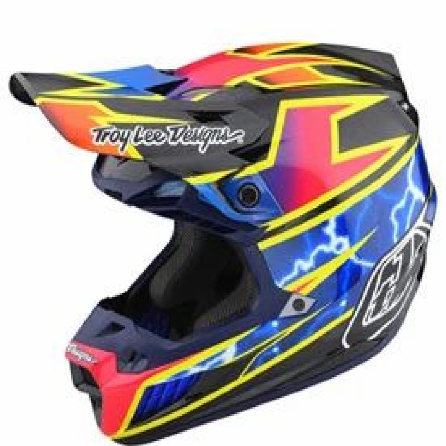 Helmets * | Troy-Lee Troy Lee Se5 Lightning Carbon Mips Helmet