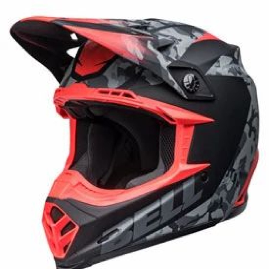 Helmets * | Bell Moto-9 Venom Mips Helmet X-Large Matte Black Camo/Hi-Viz Yellow