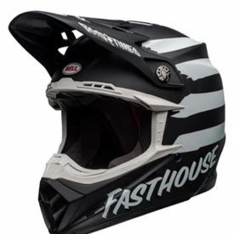 Helmets * | Bell Moto-9 Fasthouse Signia Mips Helmet Matte Black/White (Closeout)