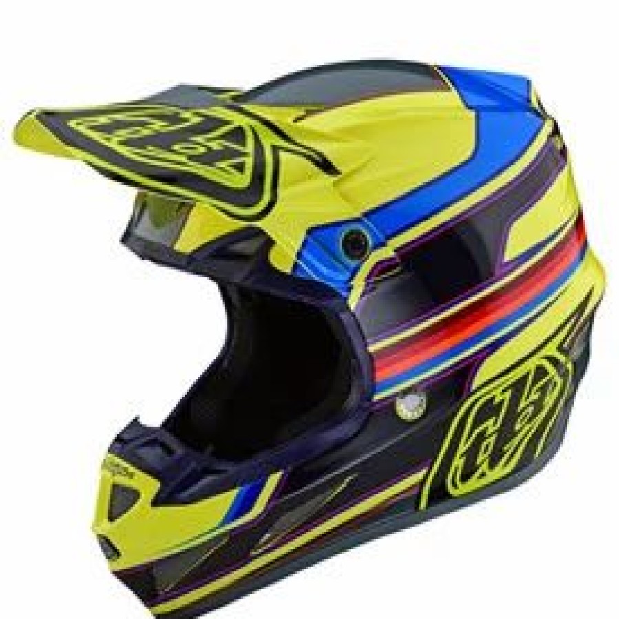 Helmets * | Troy-Lee Troy Lee Se4 Speed Composite Mips Helmet Yellow/Grey (Closeout)