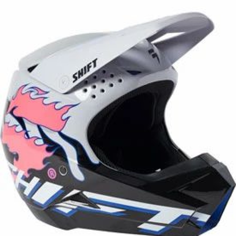 Helmets * | Shift Whit3 Label Burntable Helmet Grey/Black (Closeout)