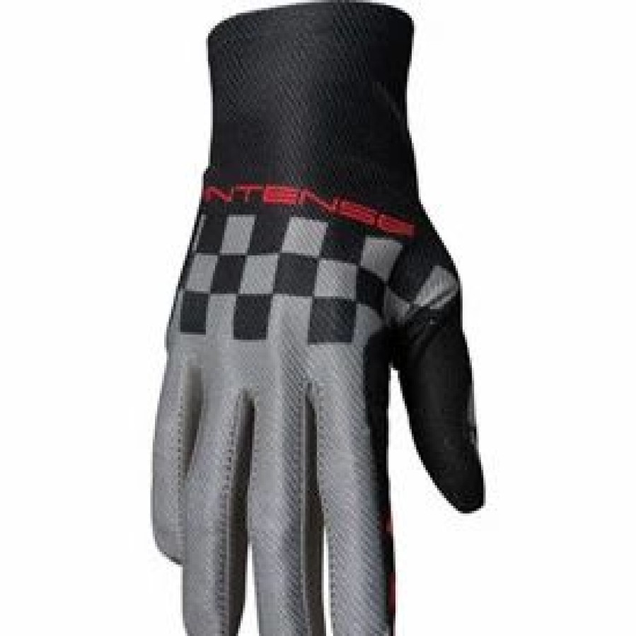 Gloves * | Thor Intense Chex Mtb Gloves Black/Grey