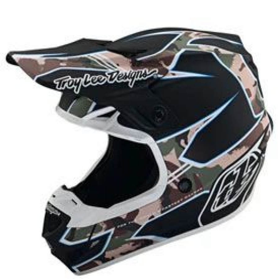 Helmets * | Troy-Lee Troy Lee Youth Se4 Matrix Camo Mips Helmet Black